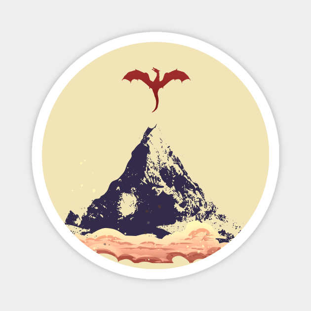 The Lonely Mountain Magnet by tfernandesart